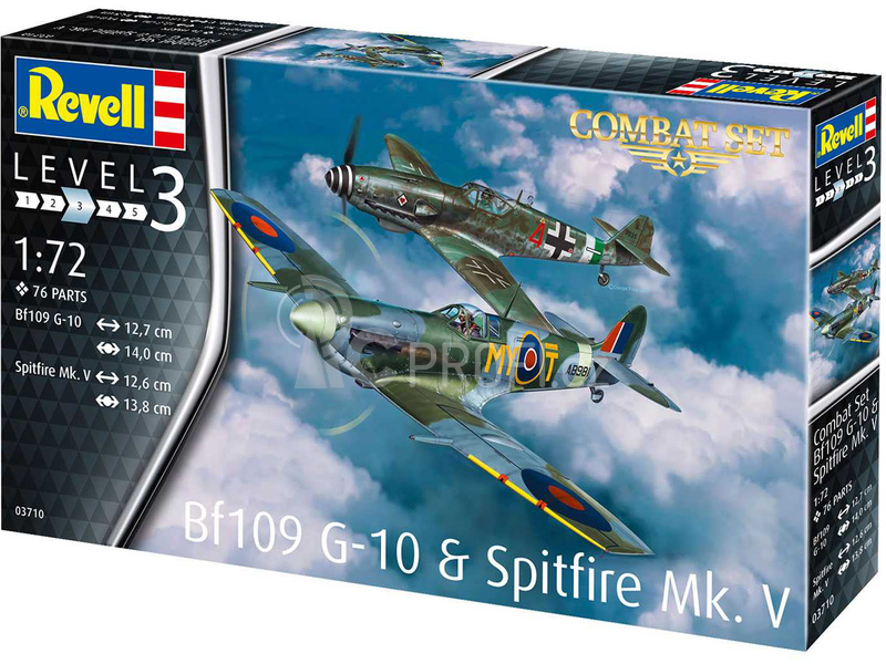 Revell Messerschmitt Bf 109G-10, Spitfire Mk.V (1:72)