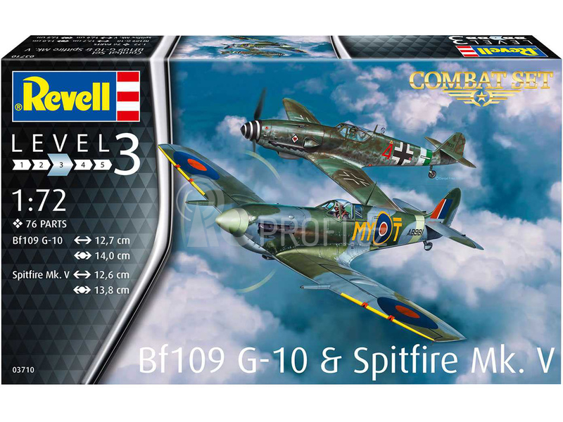 Revell Messerschmitt Bf 109G-10, Spitfire Mk.V (1:72)