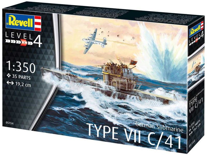 Revell německá ponorka Type VII C/41 (1:350)