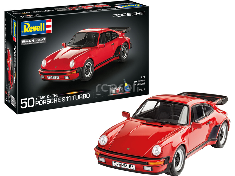 Revell Porsche 911 Turbo (50th Anniversary) (1:24) (Giftset)