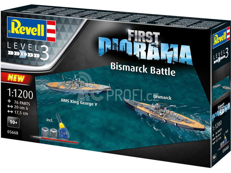 Revell první Bismarckova bitva (1:1200) (Giftset)
