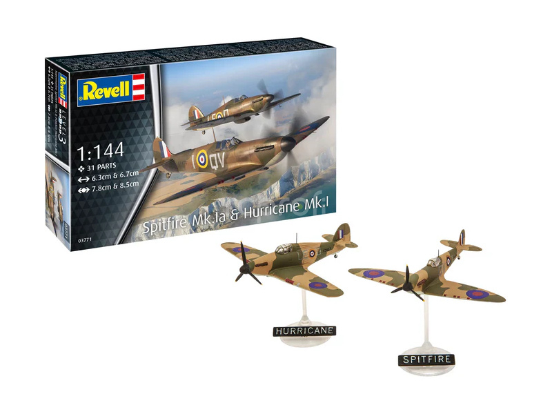 Revell Spitfire Mk.Ia & Hurricane Mk.I (1:144) (starter set)