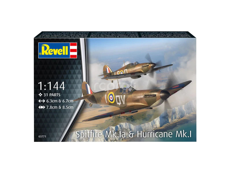 Revell Spitfire Mk.Ia & Hurricane Mk.I (1:144) (starter set)