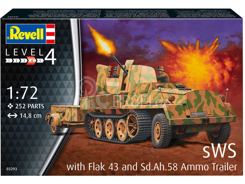 Revell sWS mit Flak-Aufbau als Sfl. mit 3,7cm Flak 43 (1:72)