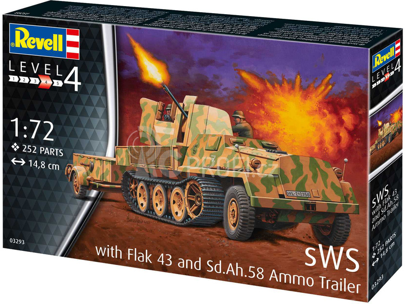 Revell sWS mit Flak-Aufbau als Sfl. mit 3,7cm Flak 43 (1:72)