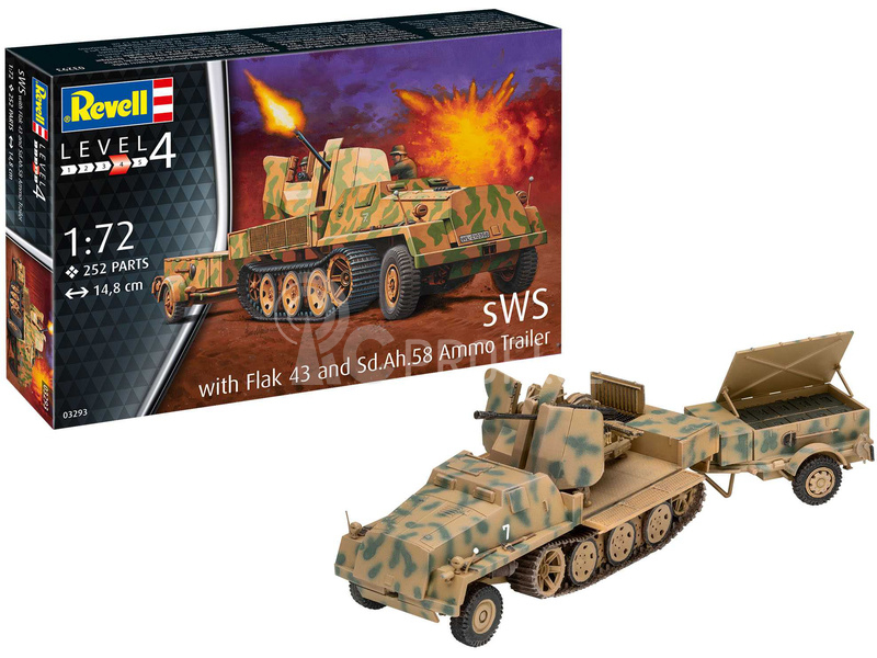 Revell sWS mit Flak-Aufbau als Sfl. mit 3,7cm Flak 43 (1:72)