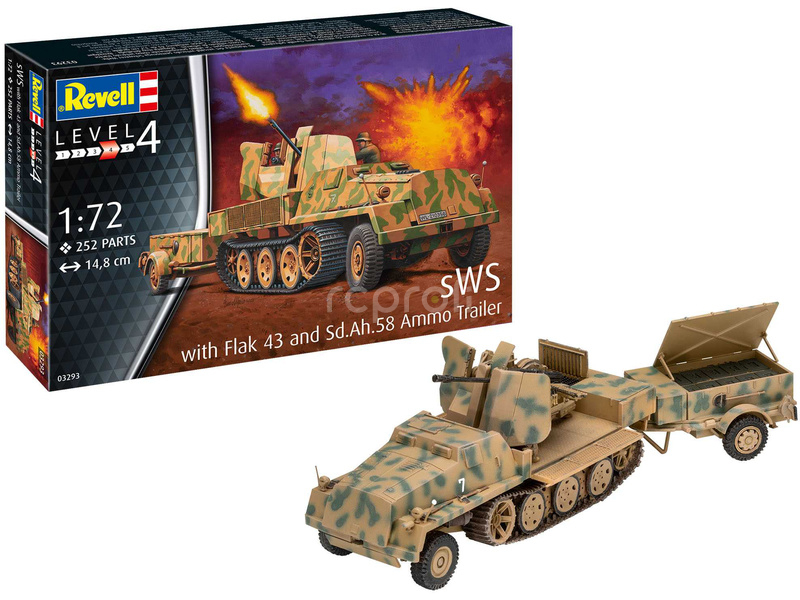 Revell sWS with Flak43 and Sd.Ah58 Ammo Trailer (1:72) (sada)