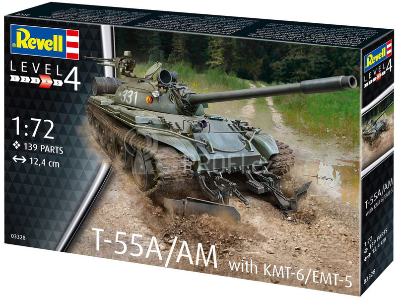Revell T-55A/AM s KMT-6/EMT-5 (1:72)