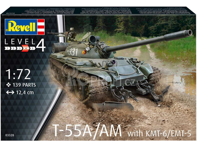 Revell T-55A/AM s KMT-6/EMT-5 (1:72)