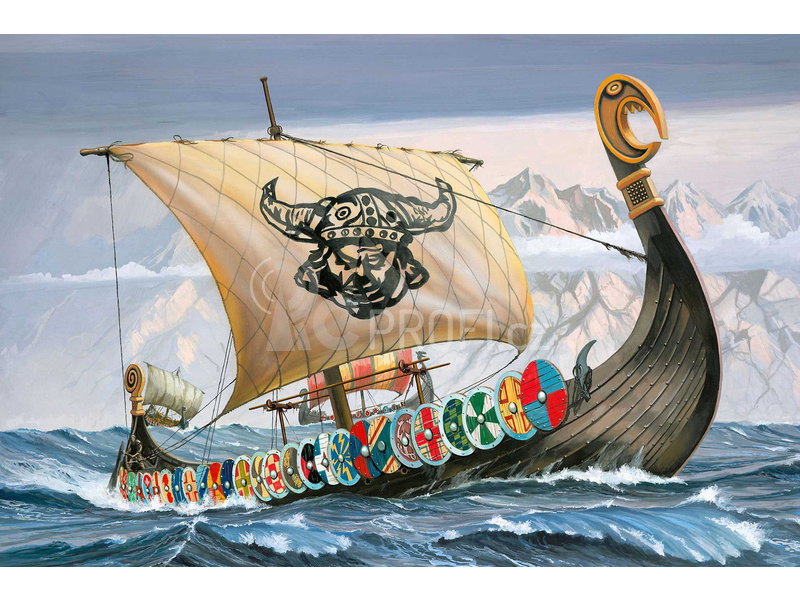 Revell vikingská loď (1:50) (sada)