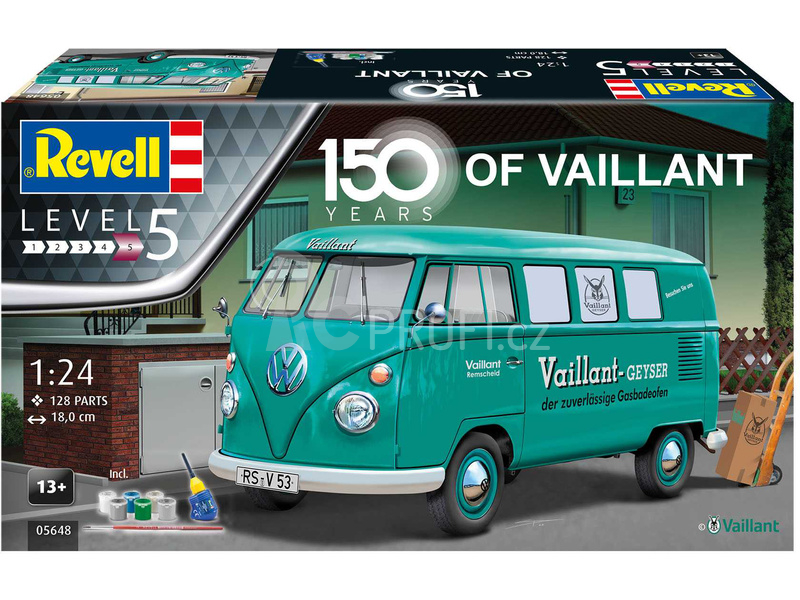 Revell Volswagen T1 Bus 150 let Vaillant (1:24) (giftset)