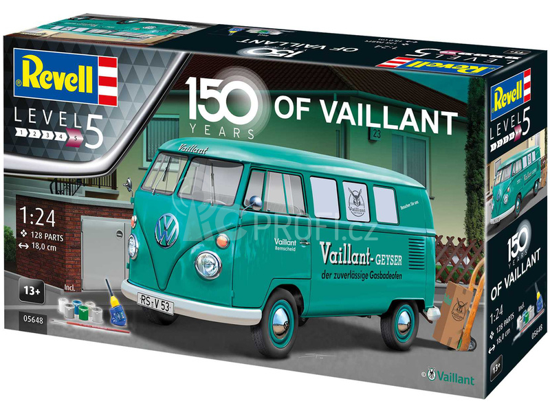 Revell Volswagen T1 Bus 150 let Vaillant (1:24) (giftset)