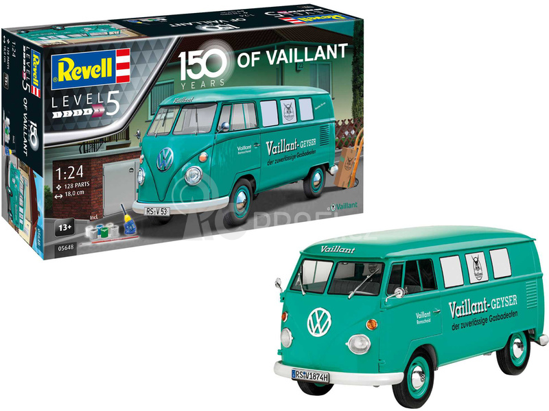 Revell Volswagen T1 Bus 150 let Vaillant (1:24) (giftset)