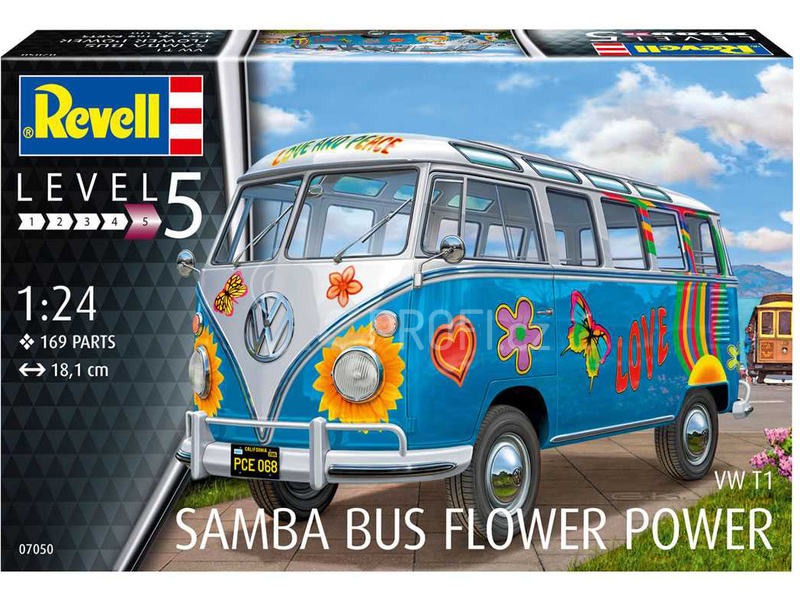 Revell VW T1 Samba Bus Flower Power (1:24)