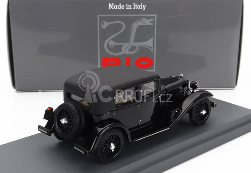 Rio-models Alfa romeo 1750 6c With Gabriele D'annunzio And Tazio Nuvolari Figures 1932 1:43 Black