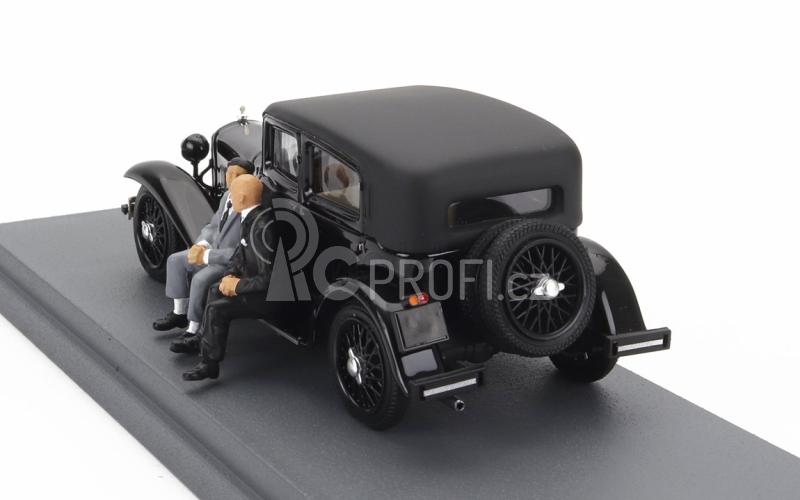 Rio-models Alfa romeo 1750 6c With Gabriele D'annunzio And Tazio Nuvolari Figures 1932 1:43 Black