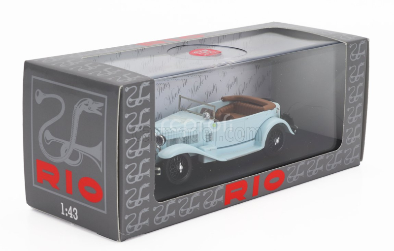 Rio-models Alfa romeo 1750 T. N 99 Mille Miglia 1930 Ferrari - Basso 1:43 Světle Modrá