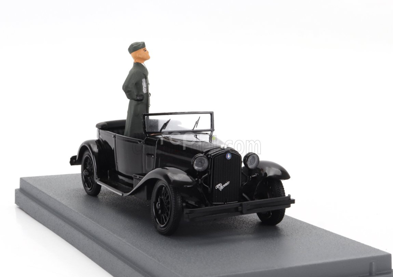 Rio-models Alfa romeo 1750 Torpedo Spider Milano 1944 With Benito Mussolini Figure 1:43 Black