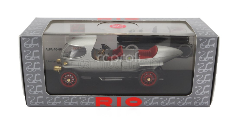 Rio-models Alfa romeo 40-60 Cv Aerodinamica Siluro Ricotti Torpedo Open 1915 1:43 Silver