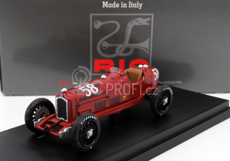 Rio-models Alfa romeo F1  P3 Indy N 58 500 Miles 1939 L.tomei 1:43 Red