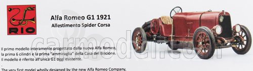 Rio-models Alfa romeo G1 Spider Corsa 1921 1:43 Red