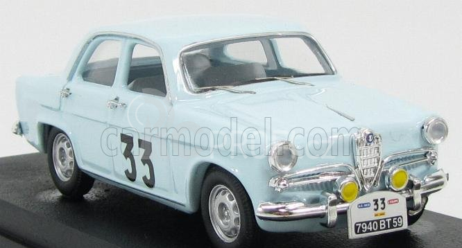 Rio-models Alfa romeo Giulietta 1958 Rally Tour De France N 33 1:43 Světle Modrá