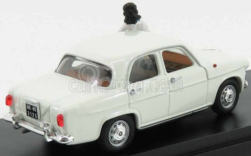 Rio-models Alfa romeo Giulietta Concorso Miss Italia 1955 With Figure 1:43 Bílá
