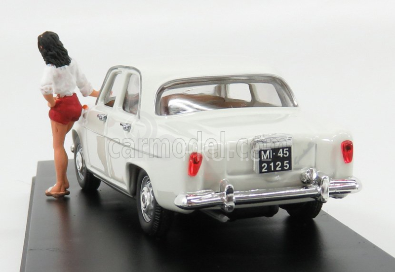 Rio-models Alfa romeo Giulietta Concorso Miss Italia 1955 With Figure 1:43 Bílá