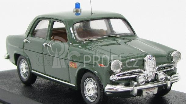 Rio-models Alfa romeo Giulietta Polizia Reparto Mobile 1955 1:43 Vojenská Zelená
