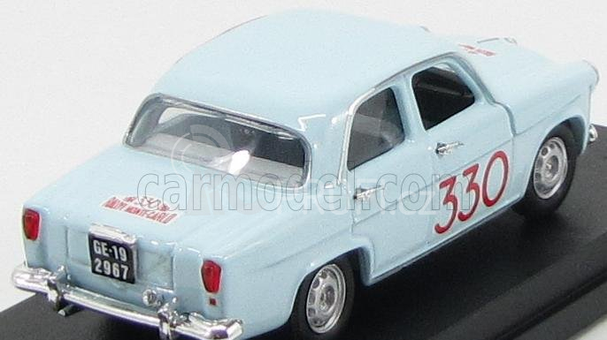 Rio-models Alfa romeo Giulietta Ti N 330 Rally Montecarlo 1964 Pinasco - Sanfilippo 1:43 Světle Modrá