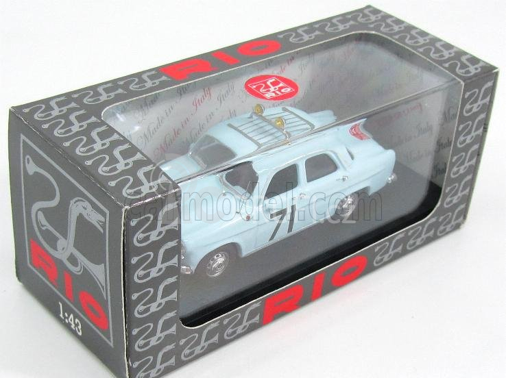 Rio-models Alfa romeo Giulietta Ti N 71 Rally Montecarlo 1960 Loffler - Johansson 1:43 Světle Modrá