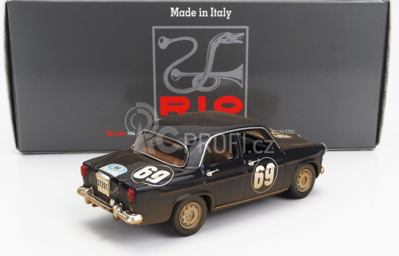 Rio-models Alfa romeo Gulietta T.i. N 69 Rally Acropolis 1959 Apostolidis - Marathakis 1:43 Black