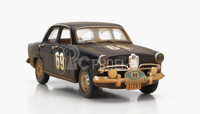 Rio-models Alfa romeo Gulietta T.i. N 69 Rally Acropolis 1959 Apostolidis - Marathakis 1:43 Black