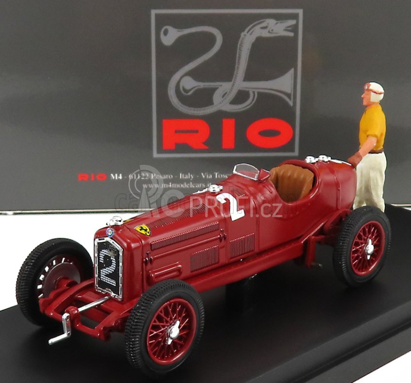 Rio-models Alfa romeo P3 Tipo B N 2 Winner Coppa Citta Di Bergamo 1935 Tazio Nuvolari 1:43 Red