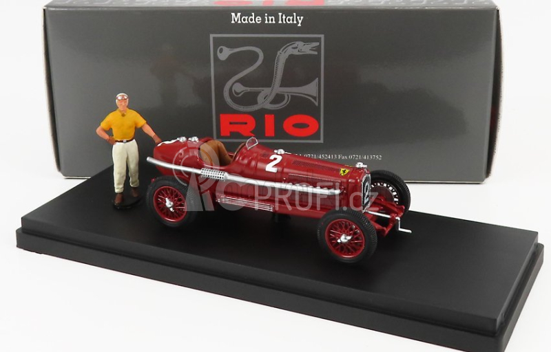 Rio-models Alfa romeo P3 Tipo B N 2 Winner Coppa Citta Di Bergamo 1935 Tazio Nuvolari 1:43 Red