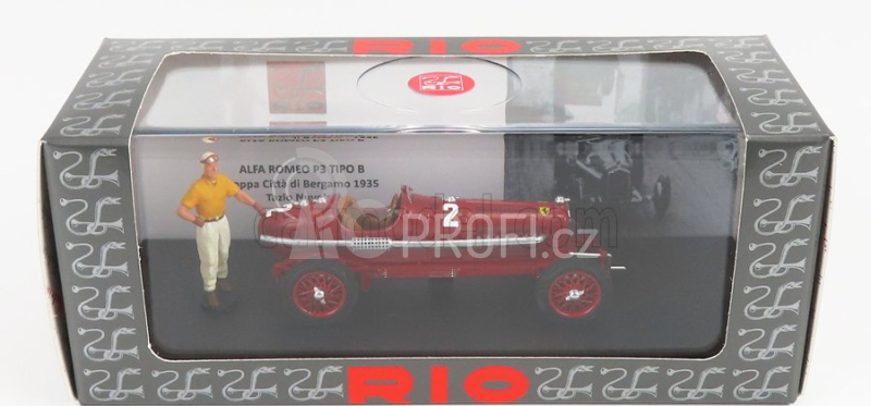 Rio-models Alfa romeo P3 Tipo B N 2 Winner Coppa Citta Di Bergamo 1935 Tazio Nuvolari 1:43 Red