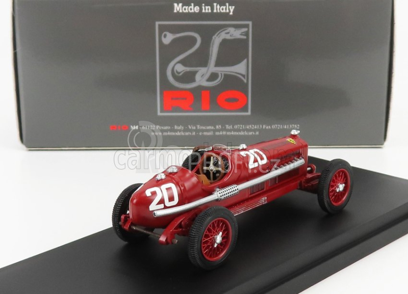 Rio-models Alfa romeo P3 Tipo B N 20 Winner Targa Florio 1935 A.brivio 1:43 Red