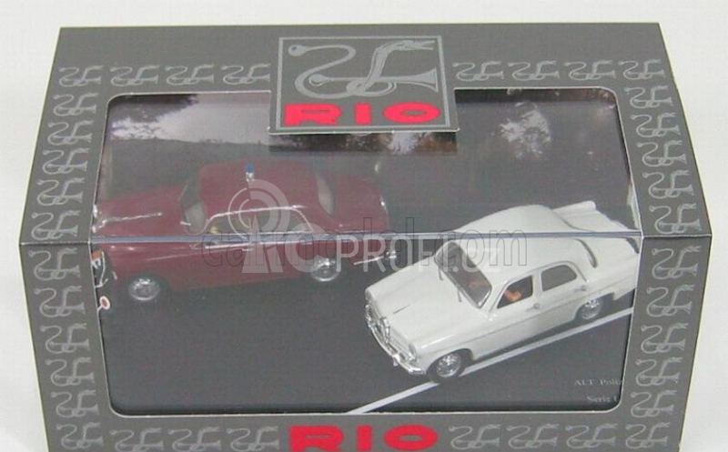 Rio-models Alfa romeo Set Alt Polizia 1956 - 1900 - Giulietta With Figures 1:43 Bordeaux White