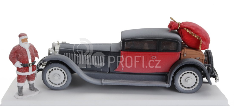 Rio-models Bugatti Type 41 Royale Weymann 1929 - Christmas Edition 2023 - Con Babbo Natale - With Santa Claus Figure 1:43 Bílá Černá Červená
