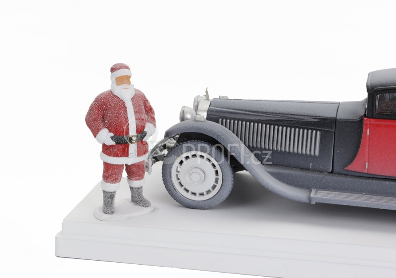 Rio-models Bugatti Type 41 Royale Weymann 1929 - Christmas Edition 2023 - Con Babbo Natale - With Santa Claus Figure 1:43 Bílá Černá Červená