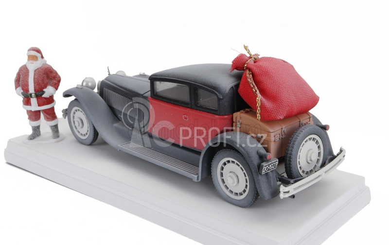 Rio-models Bugatti Type 41 Royale Weymann 1929 - Christmas Edition 2023 - Con Babbo Natale - With Santa Claus Figure 1:43 Bílá Černá Červená