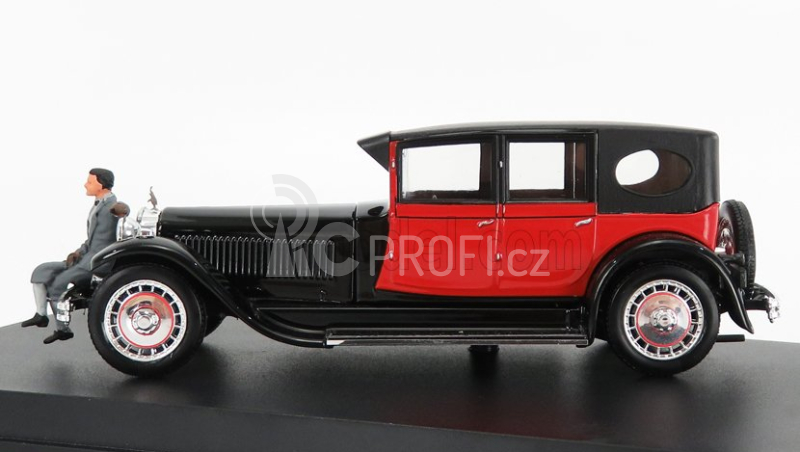 Rio-models Bugatti Type 41 Royale With Mr Bugatti Figure 1927 1:43 Černá Červená
