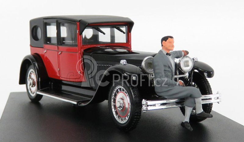 Rio-models Bugatti Type 41 Royale With Mr Bugatti Figure 1927 1:43 Černá Červená