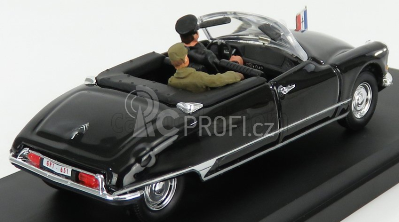 Rio-models Citroen Ds Cabriolet With Figure General De Gaulle 1959 1:43 Black
