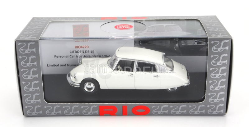 Rio-models Citroen Ds19 1962 - Personal Car Ispettore Ginko 1:43 Bílá