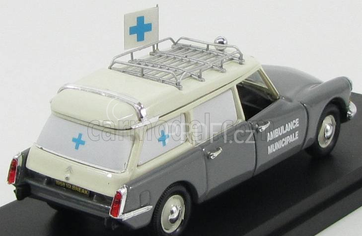 Rio-models Citroen Ds19 Break Ambulanza Municipale 1962 - Ambulance 1:43 2 Tóny Šedé