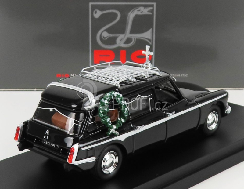 Rio-models Citroen Ds19 Break Carro Funebre - Hearse - Funeral Car With Coffin 1963 1:43 Black