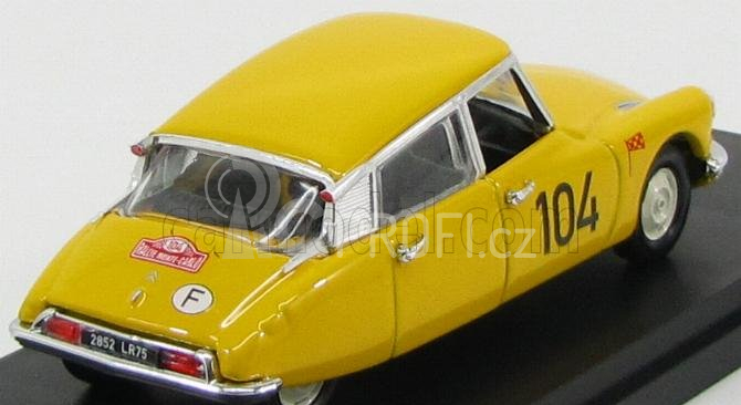 Rio-models Citroen Ds19 N 104 Rally Montecarlo 1962 Maurel - Courbe 1:43 Žlutá