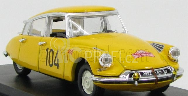 Rio-models Citroen Ds19 N 104 Rally Montecarlo 1962 Maurel - Courbe 1:43 Žlutá