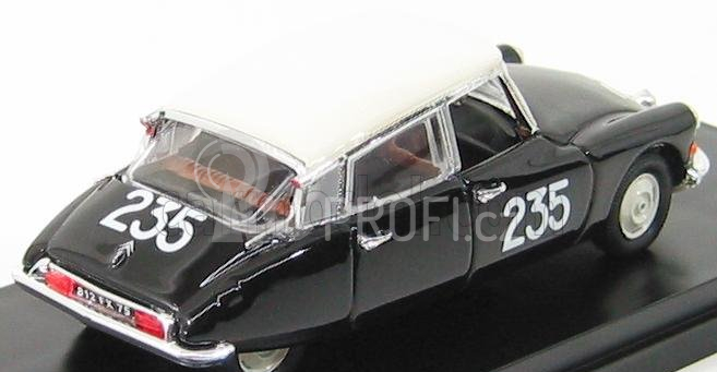 Rio-models Citroen Ds19 N 235 Mille Miglia 1957 Renaud - Gordine 1:43 Černá Bílá